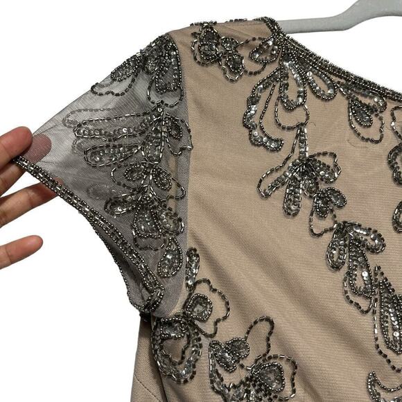 Adrianna Papell Women’s Beaded Mesh Cocktail Dress / Size-8 - Picture 8 of 16